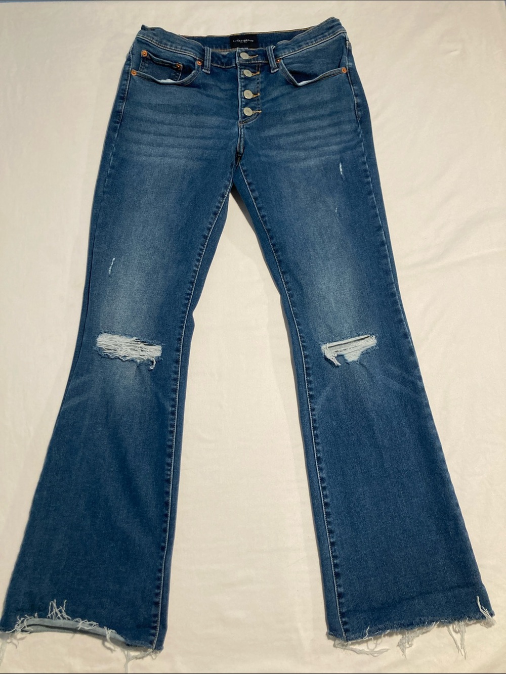 Lucky Brand Women’s Wide Leg Distressed Jeans Size 10/30R
